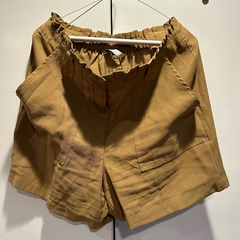 Nine West Tan Cotton Blend Shorts